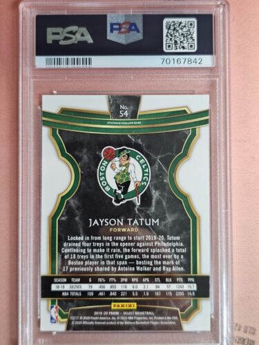 2019 Panini Select NBA Jayson Tatum Graded PSA 8 Boston Celtics