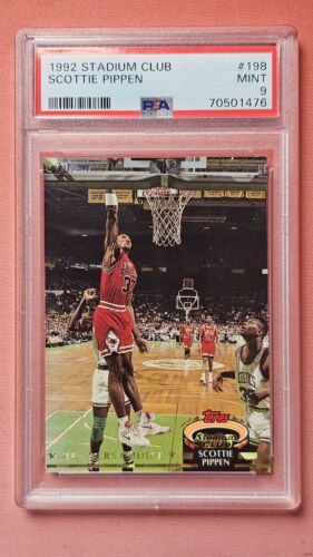 1992 Topps NBA Stadium Club MEMBERS CHOICE Scottie Pippen Graded PSA 9