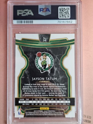 2019 Panini Select NBA Jayson Tatum Graded PSA 8 Boston Celtics