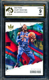 2019-20 Panini Court Kings NBA #22 Derrick Rose Graded CGA 9 Detroit P