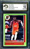 2021-22 Panini Hoops NBA #36 DeAndre Ayton NEON GREEN Graded CGA 10 Pr