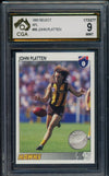 1993 Select AFL #86 John Platten Graded CGA 9 Mint Hawthorn Hawks